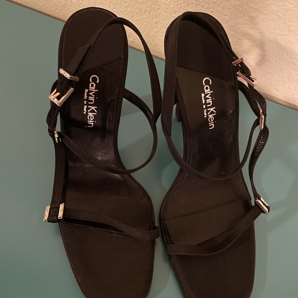 Calvin Klein Strappy Black Heels
